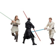 Pearl Shop Star Wars Black Series Qui-Gon Jinn, Darth Maul, Obi-Wan Kenobi Aksiyon Figür Seti (The Phantom Menace)