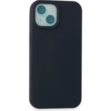 Raftan Topla Iphone 15 Plus Kılıf Nano Içi Kadife Silikon - Lacivert