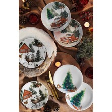 Pearl Shop Porselen Happiness 6 Parça Pasta Takımı