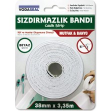 Pearl Shop 53.01.007 Sızdırmaz Bant, Beyaz, 38MMX3.35M
