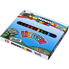 Pearl Shop Color 12 Renk Üçgen Uzun Mum Boya (NC-2119)