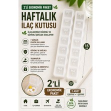 Eneci 2 Adet Şeffaf Haftalık Ilaç Takip Kutusu Günler Yazılı Seyahat Ilaç Kutusu