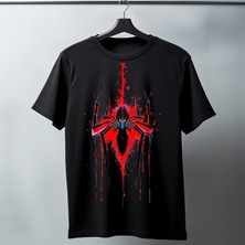 Timisiva Kırmızı Örümcek Erkek Kadın Premium Tişört %100 Pamuk Oversize Basic Günlük Şık T-Shirt