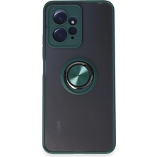 Raftan Topla Redmi Note 12 4g Kılıf Montreal Yüzüklü Silikon Kapak - Yeşil