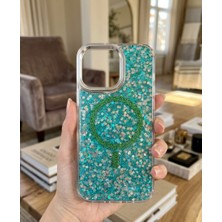 KumOziShop iPhone 16 Promax Uyumlu Şeffaf Magsafe Özellikli Simli Darbeye Dayanıklı Premium Kılıf