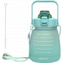 Pearl Shop Lusca Bpa Içermez Motivasyonel Su Matarası 1,3 Lt Yeşil Su Matarası,su Şişesi,suluk