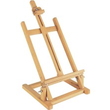 Pearl Shop Doğal Seramik Hamuru Masaüstü Şövale Ayarlı Ahşap Resim Şovalesi Ressam Sehpası 70CM