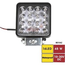 Carub Çalışma Lambası 16LED Kare Kutu 10V-30V 48W (1 Ad )