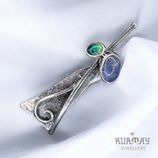 KURTAY JEWELLERY Opal ve Tanzanite Taşlı Gümüş Kolye Ucu