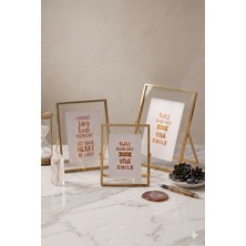 Verda Çerçeve 10X15 cm 13X18 cm ve 15X20 cm Üçlü Metal Gold Çerçeve! Yeni Model Dekoratif Fotoğraf Çerçevesi!