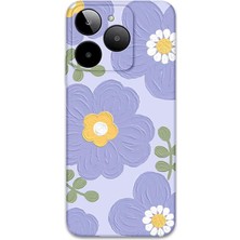 Pearl Shop Gm Era 50 ile Uyumlu Çiçek Desenli Telefon Kılıfı + Ekran Koruyucu - 5799