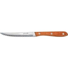 Pearl Shop Steak Bıçağı, Biftek Bıçağı, Ahşap Saplı Et Kesme Bıçağı