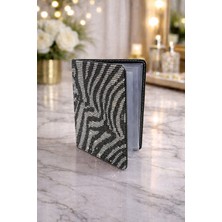 Işıltı Design Zebra Taşlı Kristal Parlak Taşlı Ruhsat Kılıfı Lüks Tasarım Ruhsat Kabı