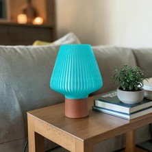 Mavi Dekoratif Masa Lambası – Minimal Tasarım, E14 Duy, 2m Kablolu, Şık Gece Lambası