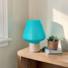 Mavi Dekoratif Masa Lambası – Minimal Tasarım, E14 Duy, 2m Kablolu, Şık Gece Lambası