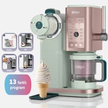 Ninja Yeni Nesil Soft Serve Dondurma Makinesi + Aksesuar Hediyeli - 13 Programlı LED Ekran Re-Spin Mix-In Tam Set Profesyonel Çok Fonksiyonlu
