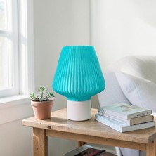 Mavi Dekoratif Masa Lambası – Minimal Tasarım, E14 Duy, 2m Kablolu, Şık Gece Lambası