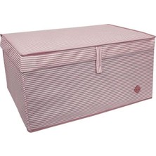 Pearl Shop Mega Plus Jumbo Boy Katlanır Kumaş Saklama Kutusu 70X41X30 Çok Amaçlı Kapaklı Kutu Hurç Sandık