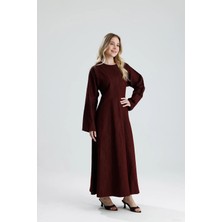 IVRESSE KOT ELBİSE BORDO