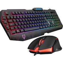 Pearl Shop KM-6168 Formula Combo Rgb Kablolu Oyuncu Klavye Mouse Seti