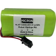 Pearl Shop 14.4V 3200MAH Robot Süpürgeler Için Uyumlu Pil (Batarya) Yüksek Kapasite Yüksek Performans, 1.5 Kata Kadar Uzun Kullanım