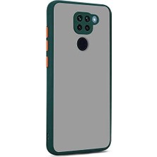 Pearl Shop Xiaomi Redmi Note 9 Kılıf Silikon Kamera Korumalı Renkli Mat Kapak Hux Hux Koyu Yeşil