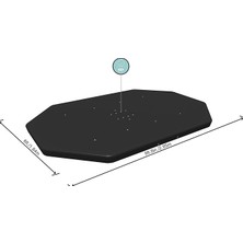 Pearl Shop Power Steel Oval Havuzlar Için Flowclear Yüzme Havuzu Kapağı, 10 Ft