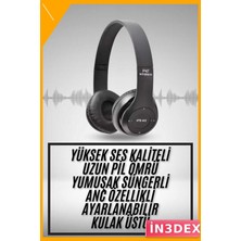 İn3dex Bluetooth Kulak Üstü Kulaklık Yüksek Ses Kaliteli Ayarlanabilir
