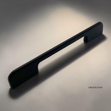 DKSDİZAYN 5 Adet Arda Siyah Dolap Kulpu – 4 Delikli Ağır Metal Ince Tasarım (128-160 mm / 192-224 Mm)