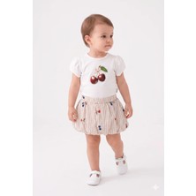 Mini Baray Kirazlı Yazlık Etekli Takım 2 Li Takım (9-12-18-24 Ay)