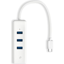 Pearl Shop UE330C, USB Type-C Den 3 Adet Type-A 3.0 Hub ve Gigabit Ethernet Adaptörü