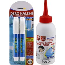 Pearl Shop Derz Kalemi Derz Dolgu Yenileme Hızlı Kuruyan Su Bazlı Kokusuz Kalıcı Fayans Yenileme Kalem 3'lü Set