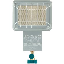 Pearl Shop Mini Soba Eko, Kamp Sobası, Seramik Taş Doku, Entegre Regülatör, Hassas Musluk Ayarlı Kamp Sobası Gazlı, Kolay Musluk Montajı, 1,4 Kw Isı Gücü