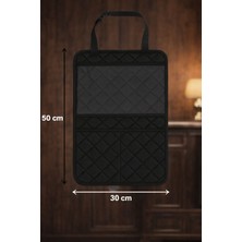 Uydee Siyah Deri Araç Içi Organizer Tablet Tutucu Koltuk Arkası Düzenleyici Araba Tablet Telefon Tutucu Çok Cepli Oto Organizer