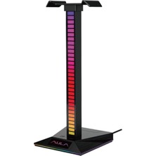 Pearl Shop F65 Aux Type-C ve Usb-A Hub Özellikli Rgb Kulaklık Standı
