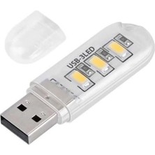 Pearl Shop Taşınabilir Mini USB LED Lamba 3 LED 5730 Smd Kamp Stick LED