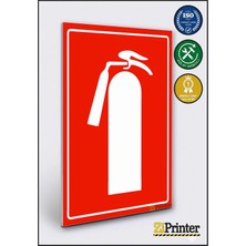 ZiPrinter Yangın Söndürücü Isg Uyarı Levhası Dekota 15X21 cm
