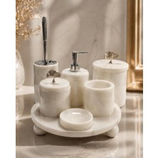 Akmera Home Top Ayaklı Sunumluk Standlı&mücevher Standı Çok Amaçlı 7 Parça Lüks Banyo Seti Özelseri