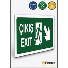 ZiPrinter Çıkış Exıt Isg Uyarı Levhası Dekota 15X21 cm