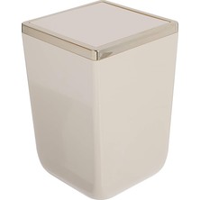 Pearl Shop Toskana Çöp Kovası 6 Lt Bej Altın