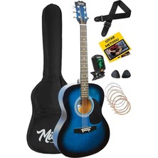 Pearl Shop RG-530BL Kaliteli Mavi 40 Inç Akustik Gitar Seti 4/4 Yetişkin