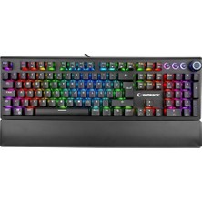 Pearl Shop Thunder Blue Switch Rgb Ledli Bilek Destekli Mekanik Oyuncu Gaming Klavye