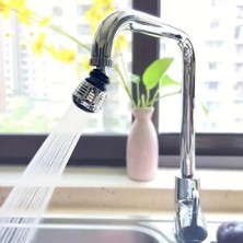 Pearl Shop Dönebilen Su Tasarruflu Musluk Başlığı | 2 Modlu Akış | Kolay Montaj | Mutfak ve Banyo Için Uyumlu Kısa Başlık | Perlatörlü Su Tasarrufu Başlığı