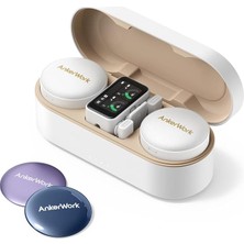 Pearl Shop Anker, , M650, Wireless Yayıncı Mikrofonu, Şarj Kutusuyla 15 Saat Pil Ömrü, Voiceshield, LC3PLUS Codec, Çift Kanallı Kayıpsız Ses Alımı, Beyaz