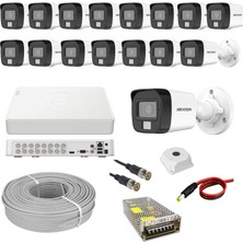Hikvision 16 Kameralı Işıklı Gece Renkli Güvenlik Kamera Seti Harddisk Yok