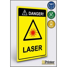 ZiPrinter Danger! Laser Isg Uyarı Levhası Dekota 15X21 cm
