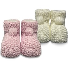 Baby Sena Triko Kız Bebek Patik 2’li Set