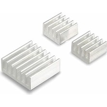 Pearl Shop Adet Aluminyum Metal Soğutucu Blok Raspberry Pi Termal Etiket Gümüş Renk Radyatör Amfi LED Entegre VGA Ram Memory Cpu Gpu Transistör Peltier Isı Düşürücü