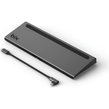 Pearl Shop BX12HB 11'i 1 USB C Hub, 4K Hdmı, Dp, Vga, Görüntü Aktarımı, 100W Pd, 3x USB 3.0 Girişi, 1 Gigabit Ethernet, Micro Sd/sd Girişi, 3,5 mm Jack. MacBook Pro Için Multiport Bağlantı Noktası.