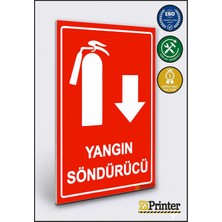 ZiPrinter Yangın Söndürücü Isg Uyarı Levhası Dekota 15X21 cm